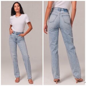 Abercrombie & Fitch Light Blue Straight Leg Jeans